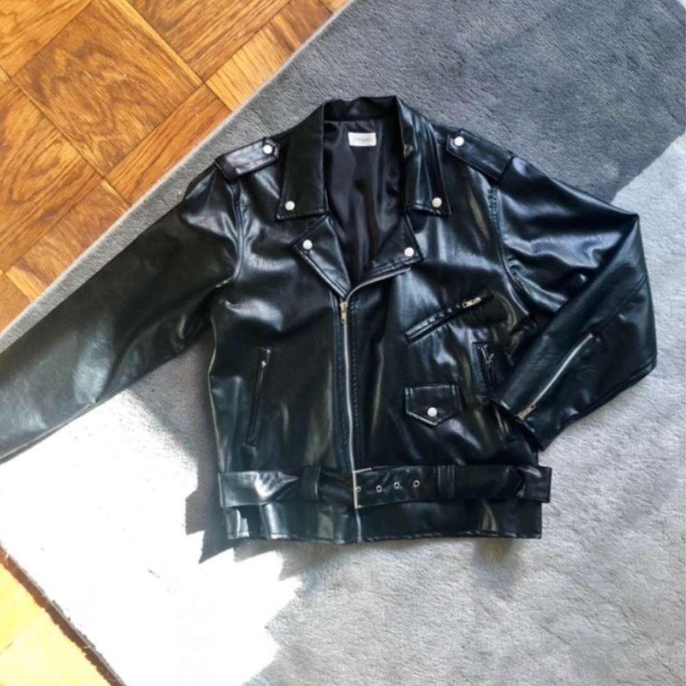 Faux Leather Jacket (Korean brand Stylenanda)
